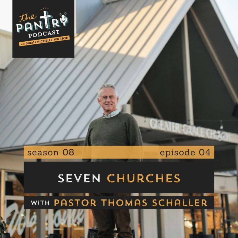 The Pantry Podcast S08E04 Seven Churches with Pastor Thomas Schaller | Pastor Schaller standing in front of the church building he pastors - Greater Grace World Outreach